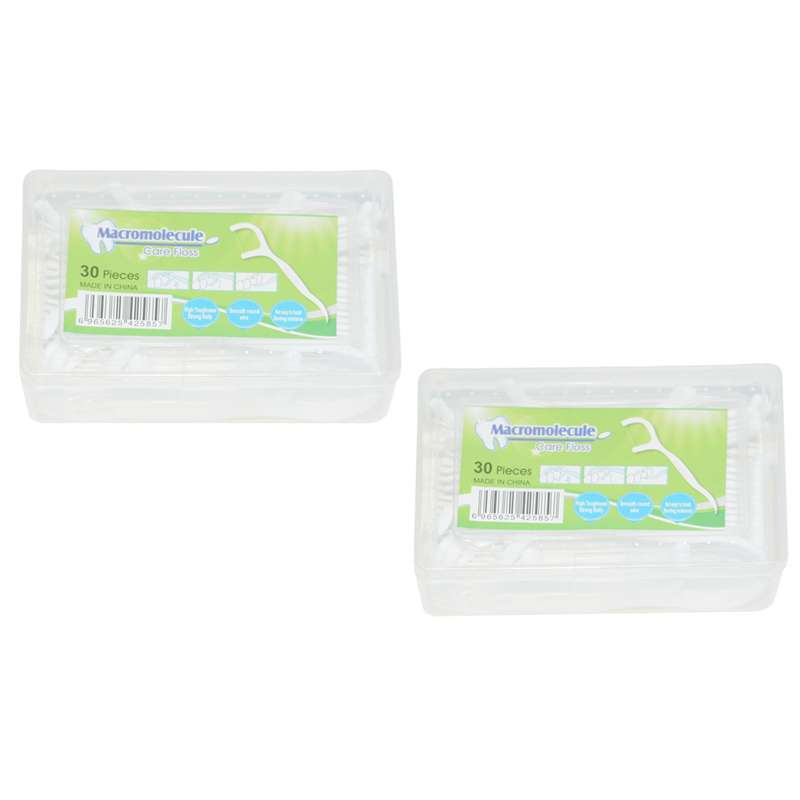 نخ دندان ماکرو مولکول مدل Care Floss دو بسته 30 عددی