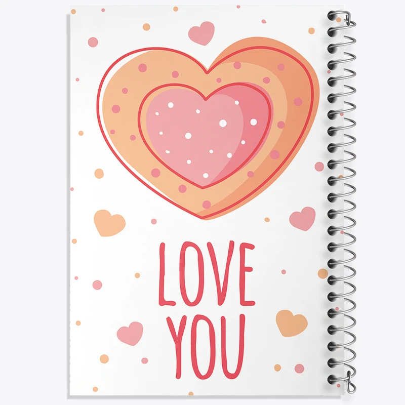 دفتر مشق 50 برگ خندالو طرح Love You کد N486