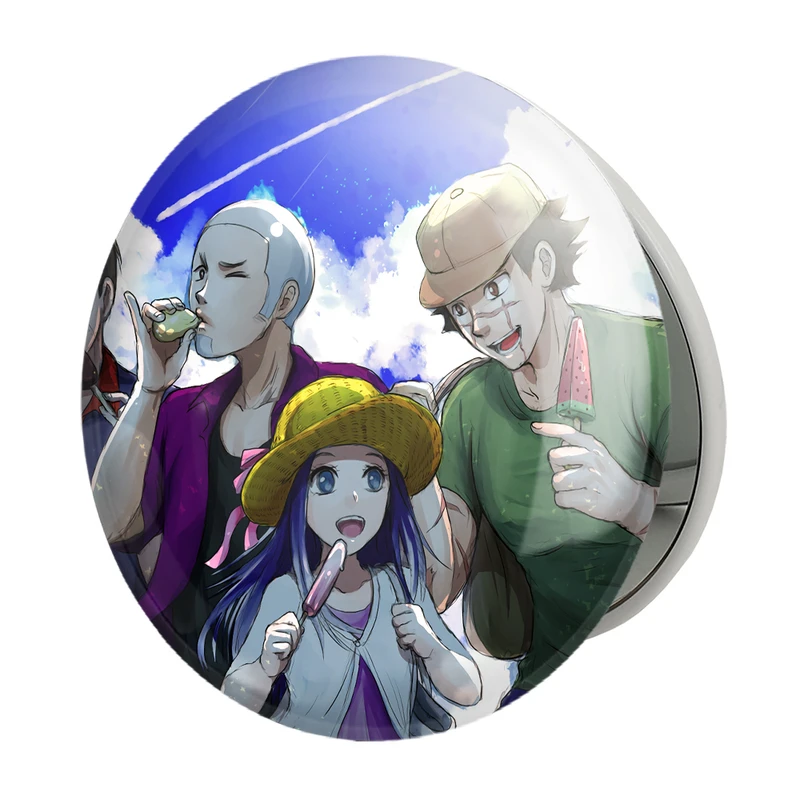 آینه جیبی خندالو طرح انیمه کامویی طلایی Golden Kamuy مدل تاشو کد 23729 