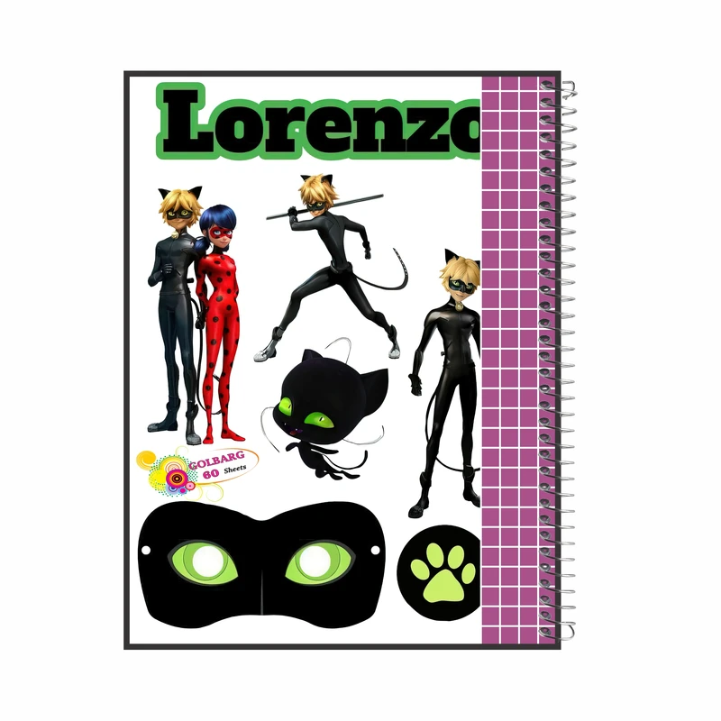 دفتر شطرنجی 60 برگ گلبرگ طرح دخترکفشدوزکی کد 601245