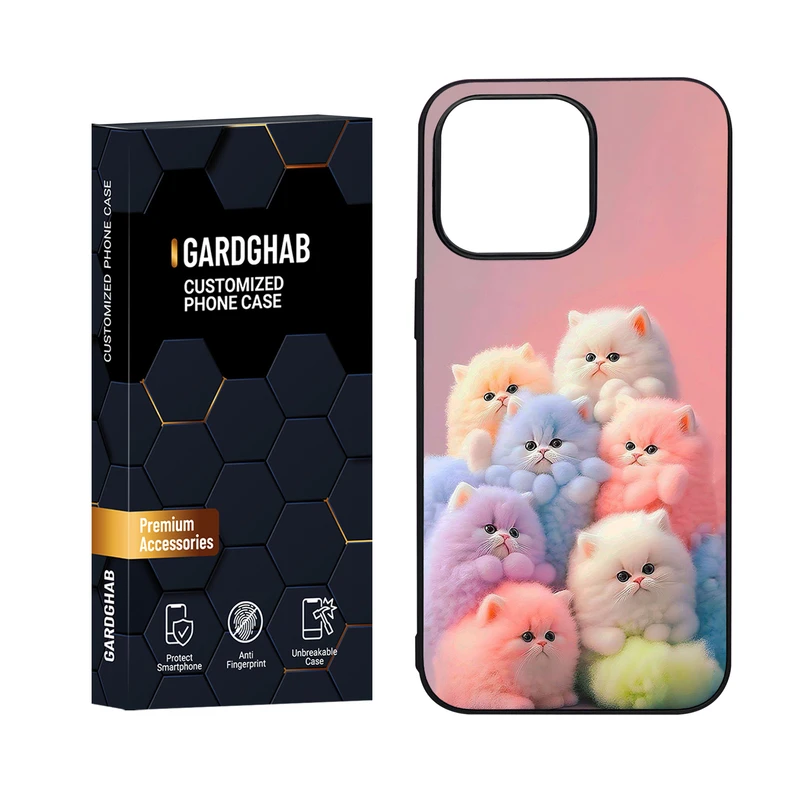 کاور گارد قاب مدل دور ژله ای پشت گلس فانتزی مناسب برای گوشی موبایل اپل iPhone 15 Pro Max