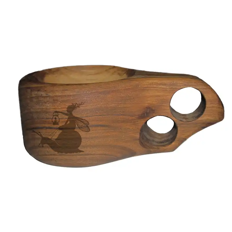 لیوان چوبی مدل حلزون