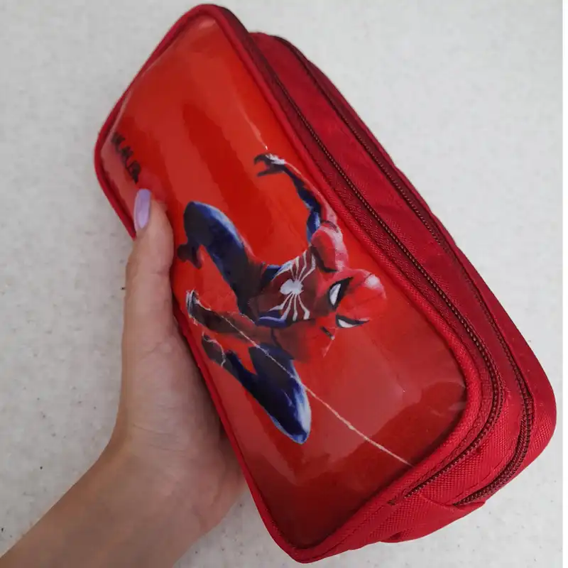 جامدادی طرح مرد عنکبوتی مدل 3 زیپ ساده