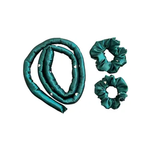 بیگودی مدل کرلی روبان ساتن کد 02 به همراه کش‌ مو بسته 3 عددی