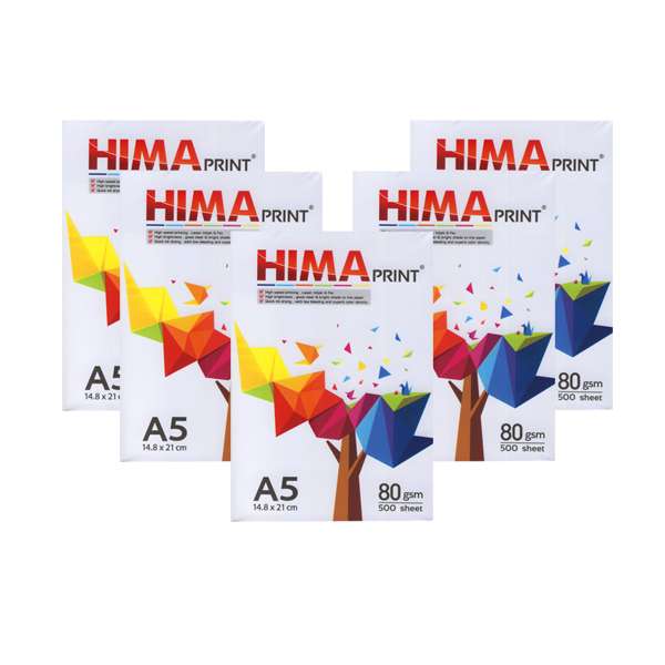 کاغذ A5 هیما مدل NHA52500 بسته 2500 عددی کاغذ A5 هیما مدل NHA52500 بسته 2500 عددی