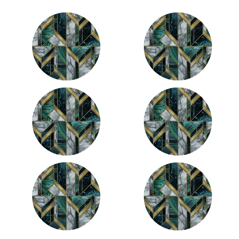 زیر لیوانی طرح مدرن کد 8605 بسته 6 عددی