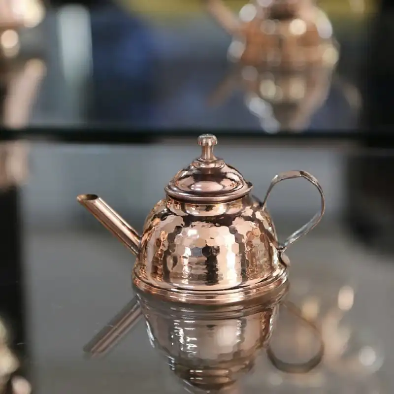 قوری زعفران مسی کد 01