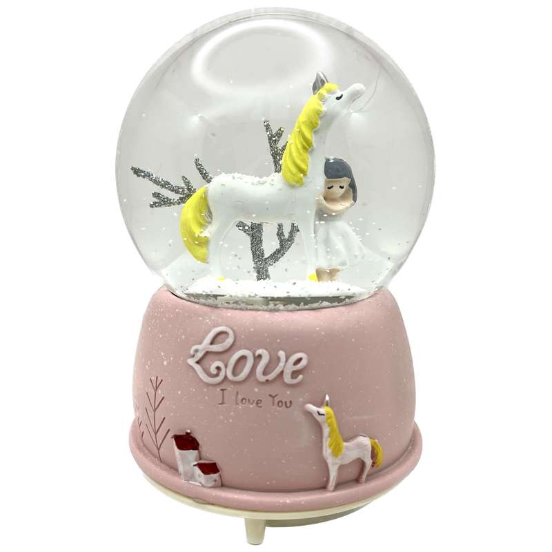 گوی موزیکال مدل پمپی شاهزاده و اسب طرح Love کد PA4045 گوی موزیکال مدل پمپی شاهزاده و اسب طرح Love کد PA4045