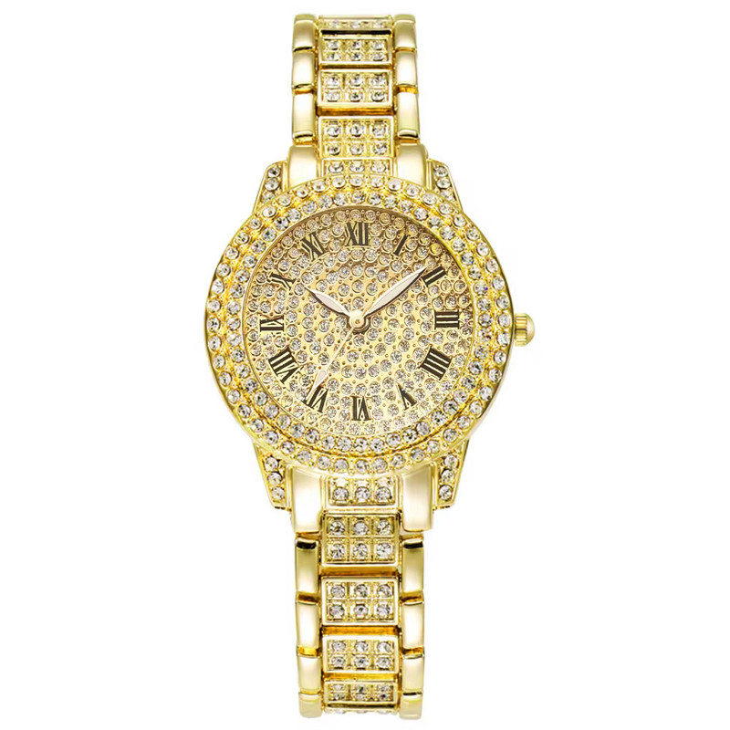 ساعت مچی عقربه ای زنانه مدل فول نگین یونانی کد TALA1