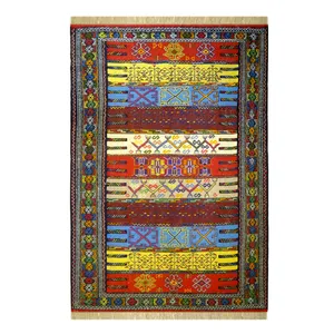 گلیم دستبافت دو و نیم متری مدل ترکمن کد 5066