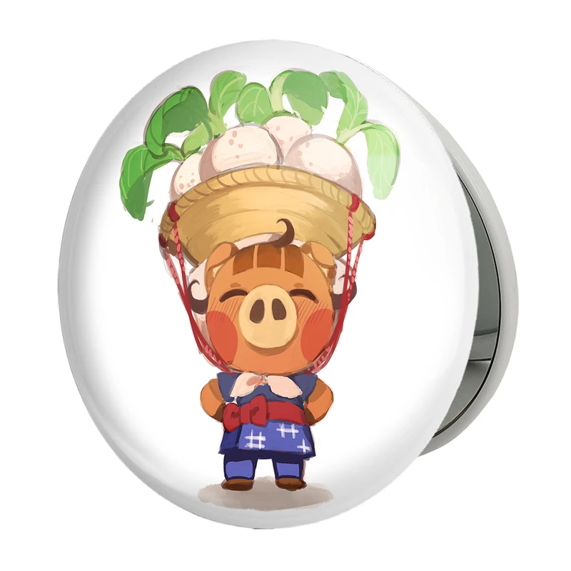 آینه جیبی خندالو طرح بازی انیمال کراسینگ (Animal Crossing) مدل تاشو کد 32641