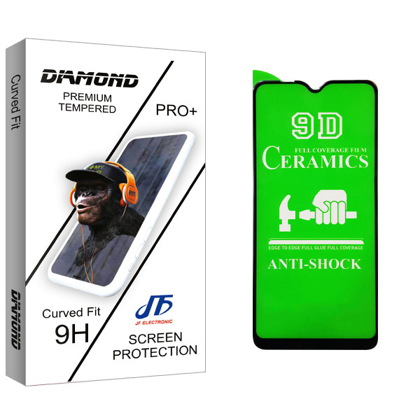 محافظ صفحه نمایش سرامیکی جی اف مدل Diamond glass مناسب برای گوشی موبایل سامسونگ Galaxy A10