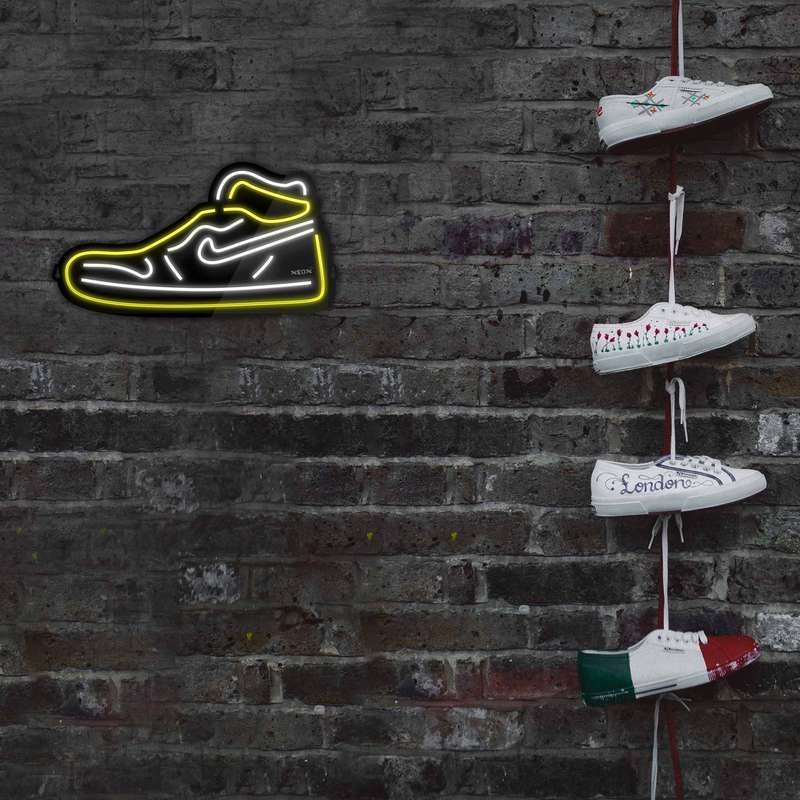 چراغ دیواری نئون دیزاین مدل Shoes-BL_YL