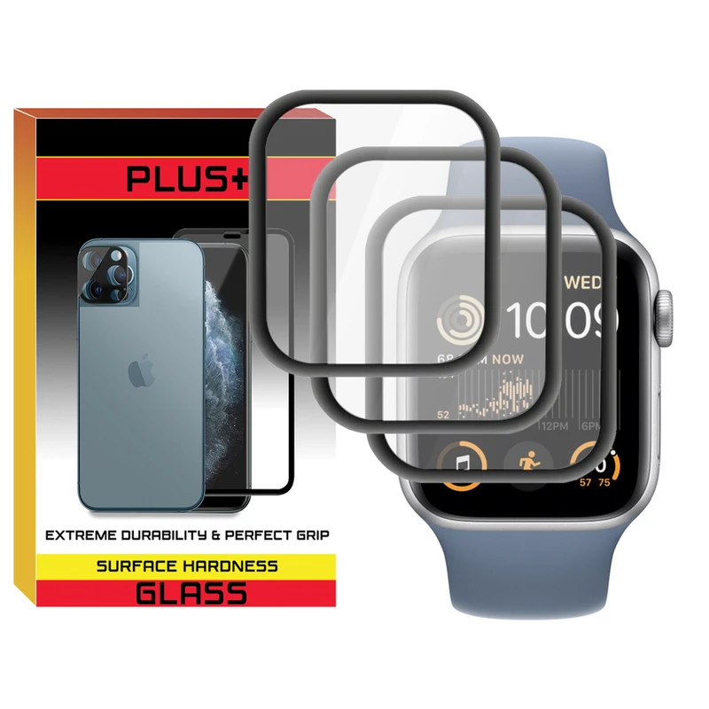محافظ صفحه نمایش نانو پلاس مدل PMA-PL مناسب برای اپل واچ Series SE 2022 Aluminum Case 40mm / SE 2021 Aluminum Case 40mm / Series 5 40mm / Series 6 40mm / Series 4 40mm بسته سه عددی