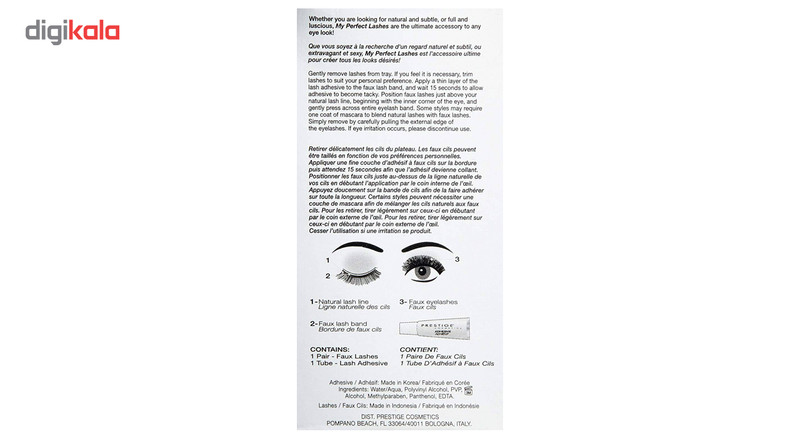 مژه مصنوعی پرستیژ مدل Faux Lashes Pamela شماره FL-01