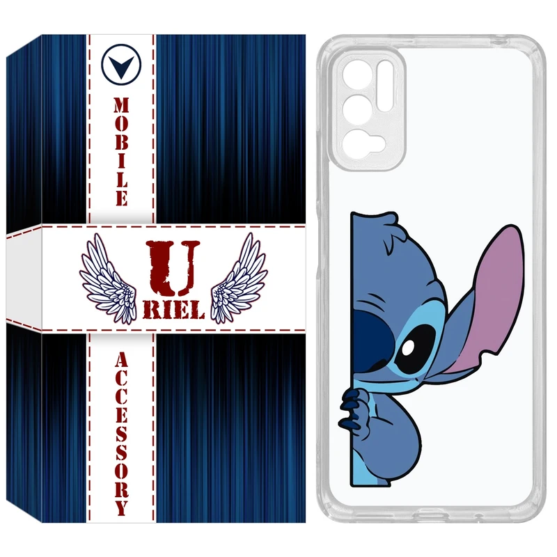 کاور یوریل مدل Clear کد 74 طرح استیچ مناسب برای گوشی موبایل شیائومی Redmi Note 10 5G / Note 11SE / Poco M3 Pro