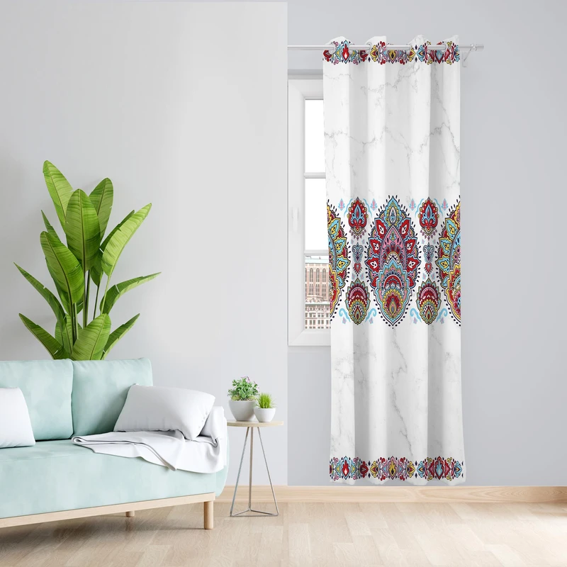 پرده طرح تندیس مدل مخمل پانچی کد 1354 z سایز 140x200 سانتی متر