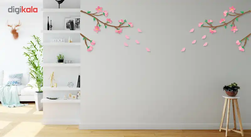 استیکر چوبی ژیوار طرح گل های بهاری