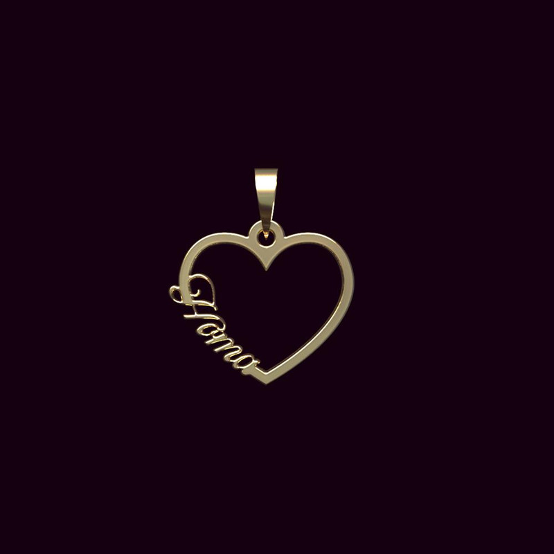 آویز گردنبند طلا 18 عیار زنانه مدوپد مدل اسم هما homa کد PB1-10551