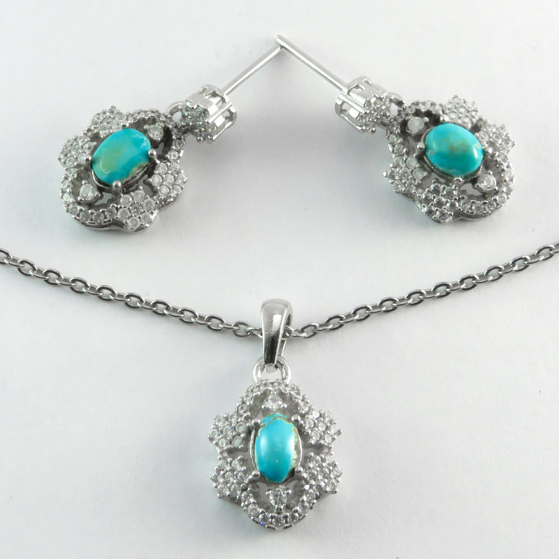 نیم ست نقره زنانه کد AV063 نیم ست نقره زنانه کد AV063