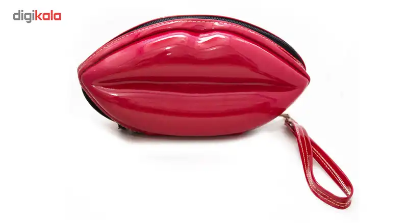 کیف لوازم آرایشی سایز بزرگ لب قرمز مدل L 440