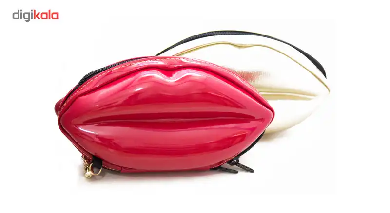 کیف لوازم آرایشی سایز بزرگ لب قرمز مدل L 440