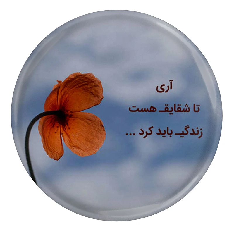 مگنت طرح شعر سهراب سپهری آری تا شقایق هست زندگی باید کرد مدل S12469