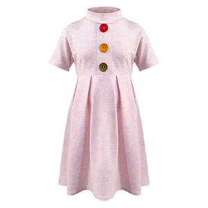 پیراهن دخترانه افراتین کد 0006 رنگ صورتی روشن