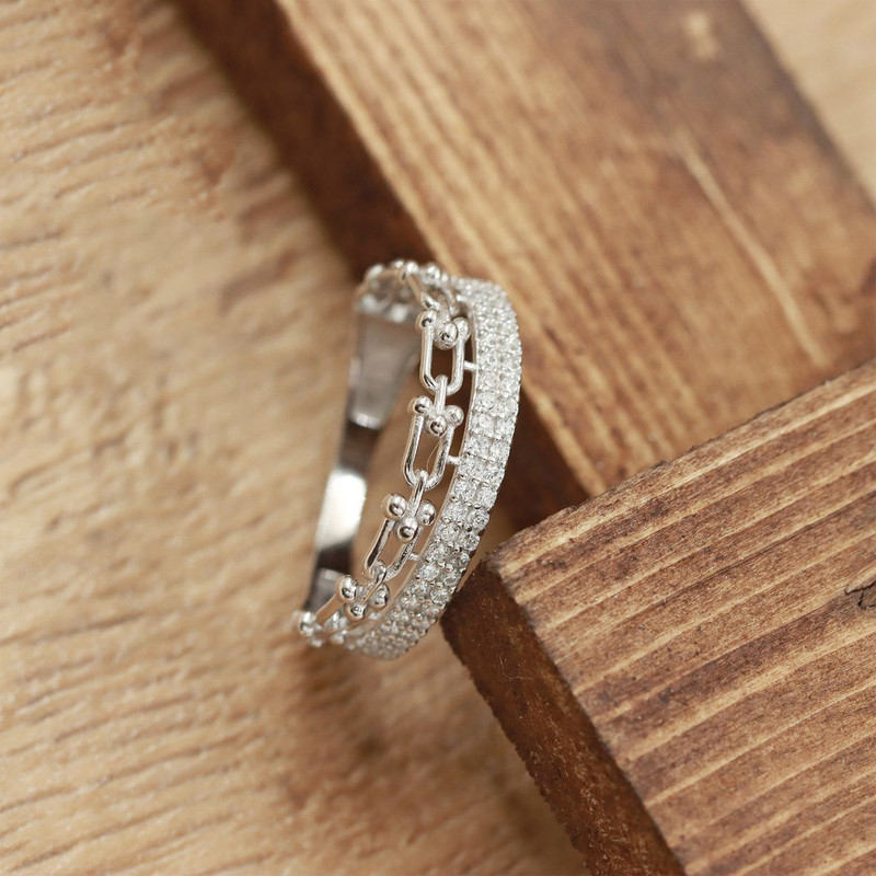 انگشتر نقره زنانه جی تی ای مدل جی نایس