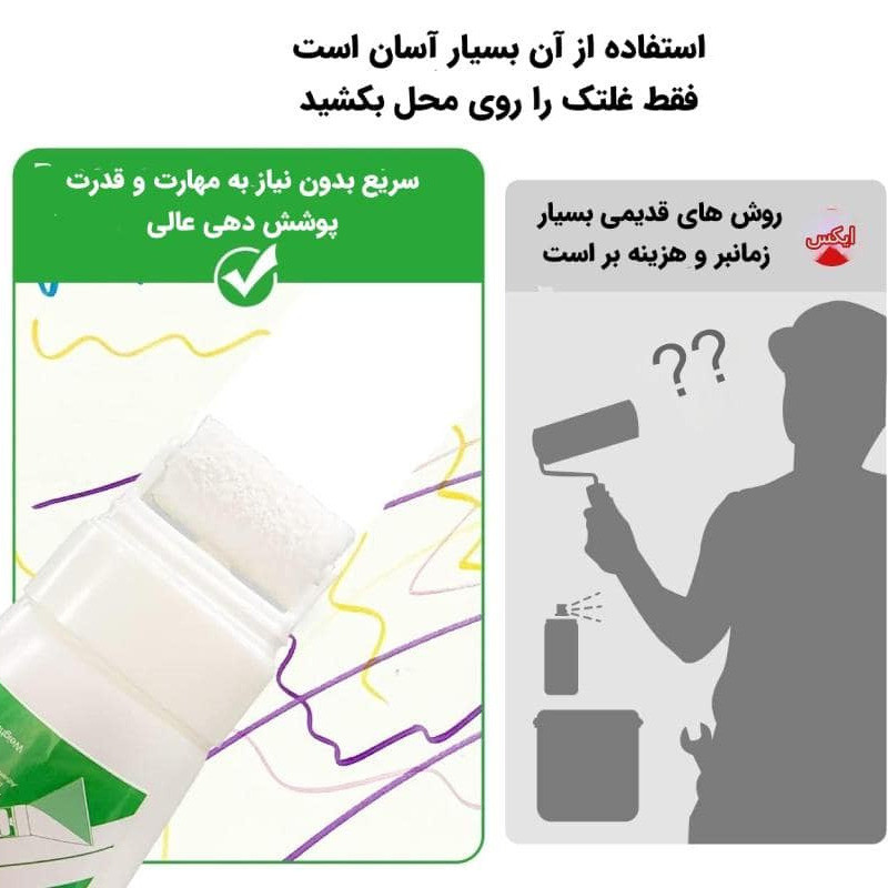 لکه گیر دیوار مدل غلطکی وزن 120 گرم لکه گیر دیوار مدل غلطکی وزن 120 گرم