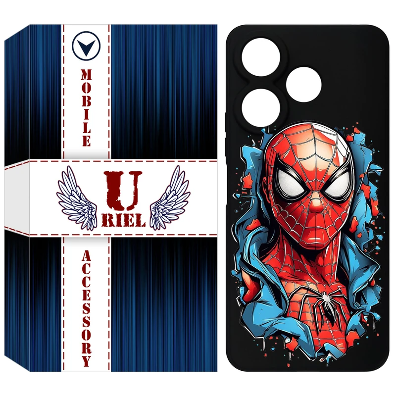 کاور یوریل قاب مدل KSH کد 34 طرح اسپایدرمن مناسب برای گوشی موبایل شیائومی Redmi 13 4G / Redmi 13 5G / Poco M6 4G
