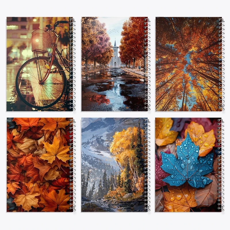 دفتر نقاشی 50 برگ خندالو طرح پاییز کد 990 مجموعه 6 عددی