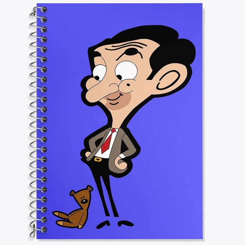 دفتر زبان 50 برگ خندالو مدل دو خط طرح مستر بین Mr Bean کد 10652