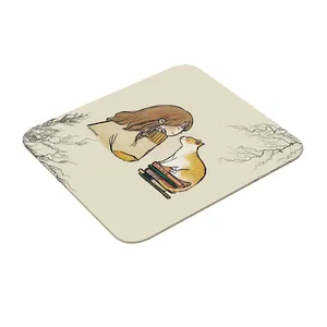 ماوس پد طرح دختر و گربه مدل فانتزی کد 1