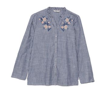 شومیز آستین بلند زنانه ال سی وایکیکی مدل Cizgili43221