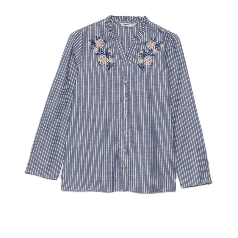 شومیز آستین بلند زنانه ال سی وایکیکی مدل Cizgili43221