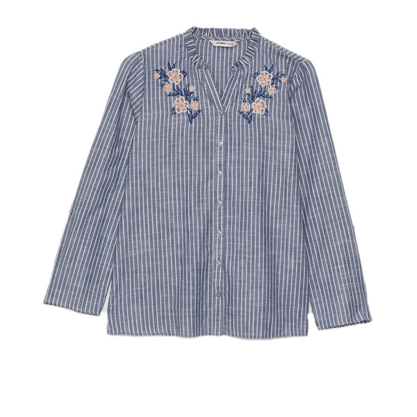 شومیز آستین بلند زنانه ال سی وایکیکی مدل Cizgili43221