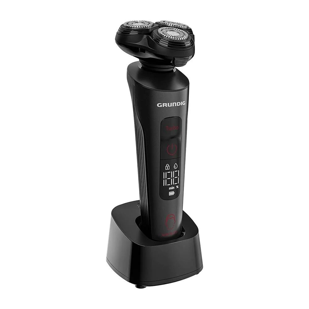 ماشین اصلاح موی صورت گروندیگ مدل MS 9130، اصلاح به صورت صفر زن، استفاده به صورت خشک و مرطوب، مقاوم در برابر آب، منبع انرژی برق و باتری، تکنولوژی اصلاح به صورت برش چرخشی، مدت زمان شارژ 120 دقیقه و مدت زمان استفاده پس از شارژ 70 دقیقه، به‌همراه استند شارژ 
 -  - 4