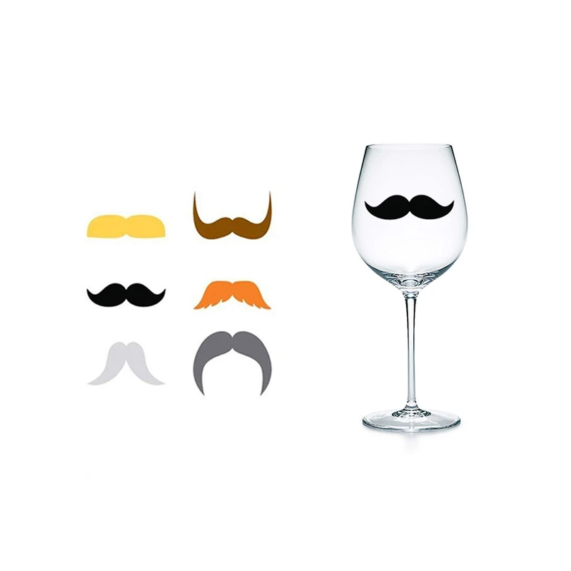استیکر لیوان نوشیدنی دپراستاچس مدل Mustache drink markers