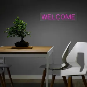 چراغ دیواری نئون دیزاین طرح Welcome_PN