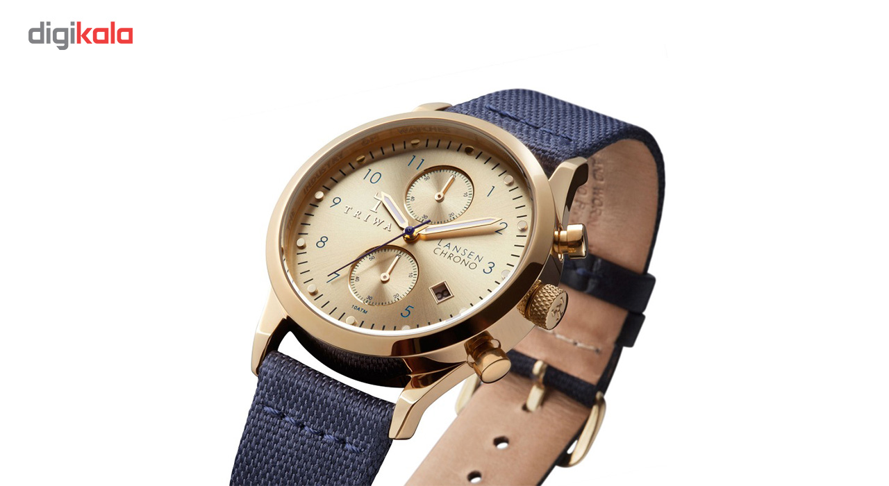 ساعت مچی عقربه ای تریوا مدل Gold Lansen chrono -  - 3