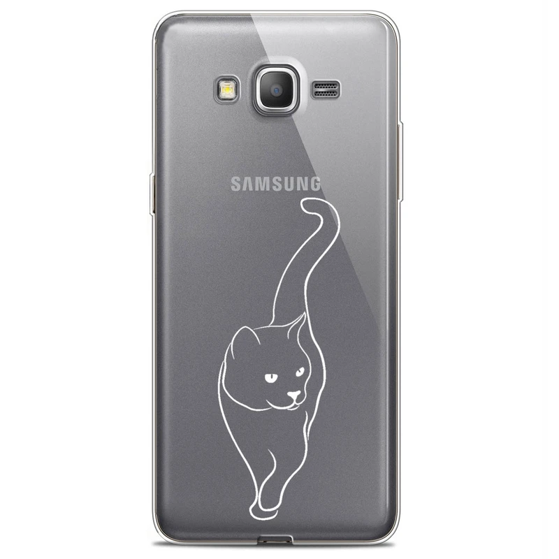 کاور مگافون طرح گربه مدل C60-W مناسب برای گوشی موبایل سامسونگ Galaxy J7 2015 / J7 Core