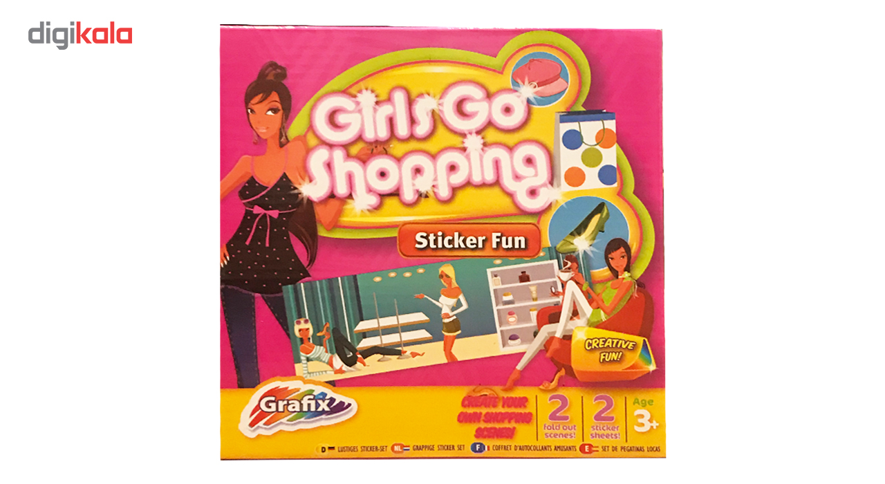 بازی آموزشی گرافیکس مدل Go Shopping Sticker Fun