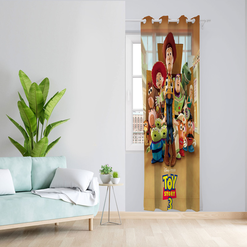  پرده مدل کارتون اسباب بازی مخمل پانچی کد 915 سایز 140x280 سانتی متر