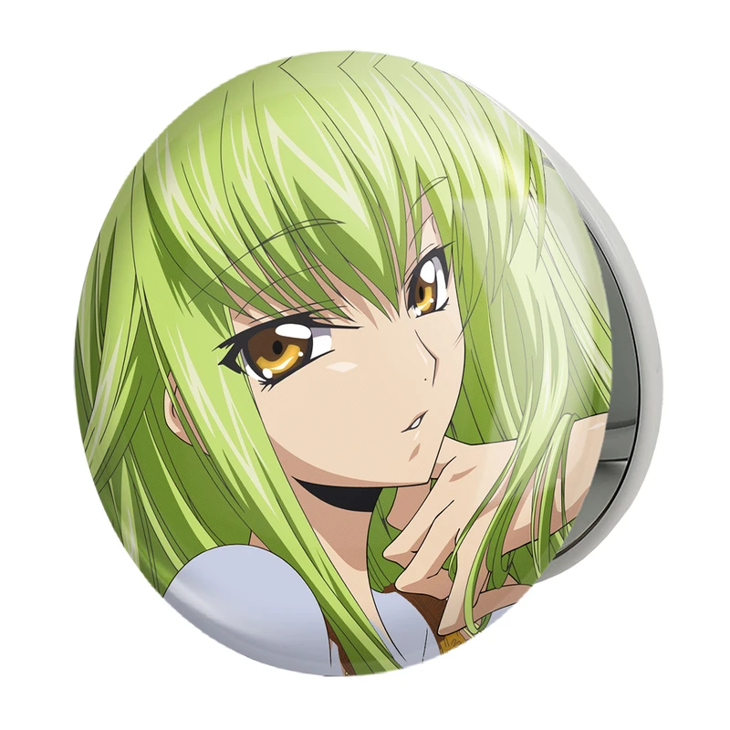 آینه جیبی خندالو طرح C.C سی سی انیمه Code Geass مدل تاشو کد 13051 