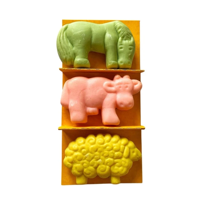 صابون تزیینی مدل حیوانات مزرعه مجموعه 3 عددی