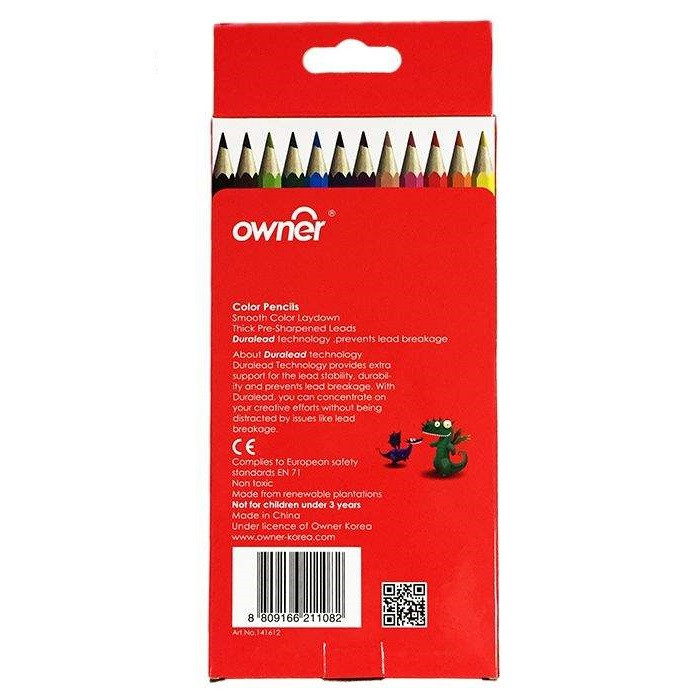 مداد رنگی 12 رنگ اونر مدل D-141612
