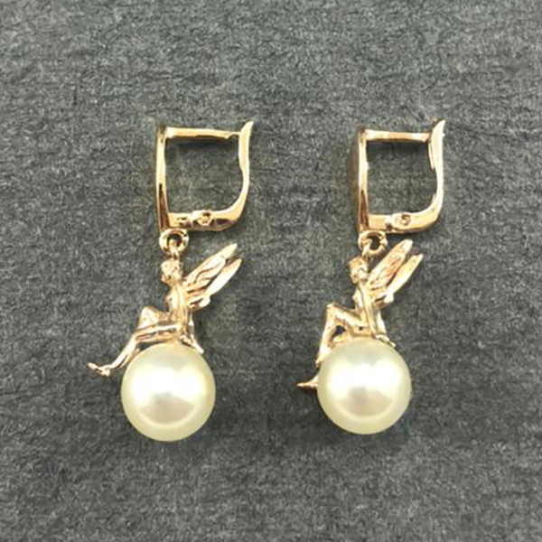 گوشواره طلا 18 عیار زنانه دوست خوب مدل dk482 - 3