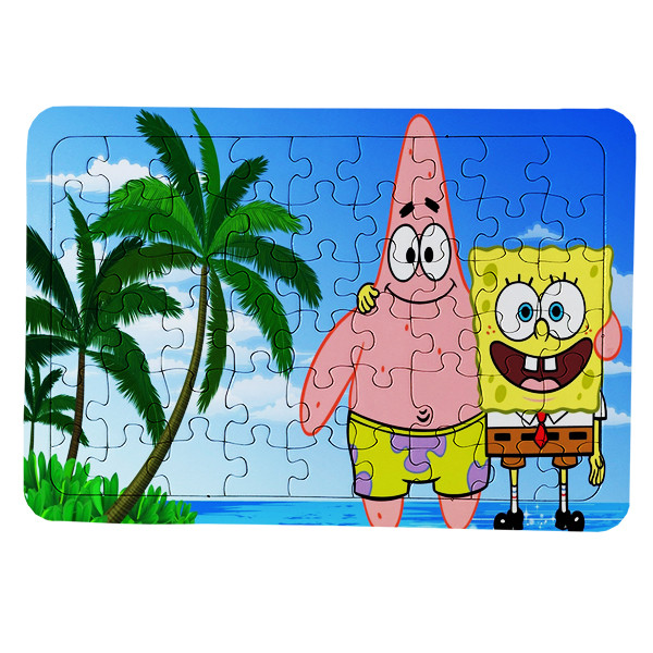 پازل 54 تکه طرح انیمیشن باب اسفنجی کد LO10