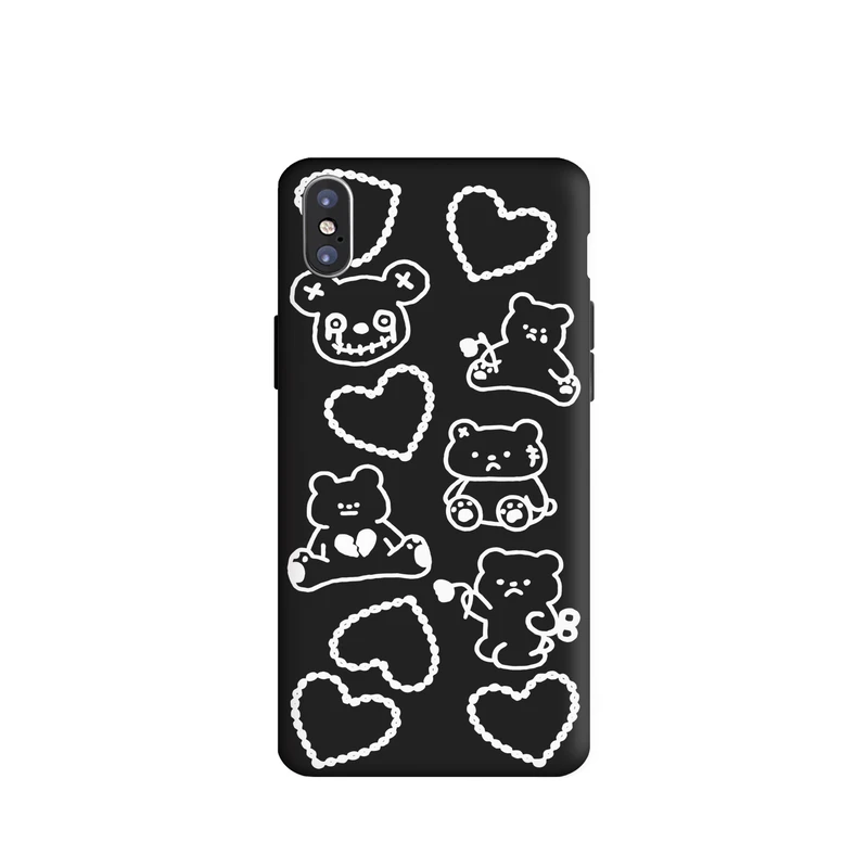 کاور قاب گارد طرح خرس و قلب کد f6855 مناسب برای گوشی موبایل اپل iphone Xs Max